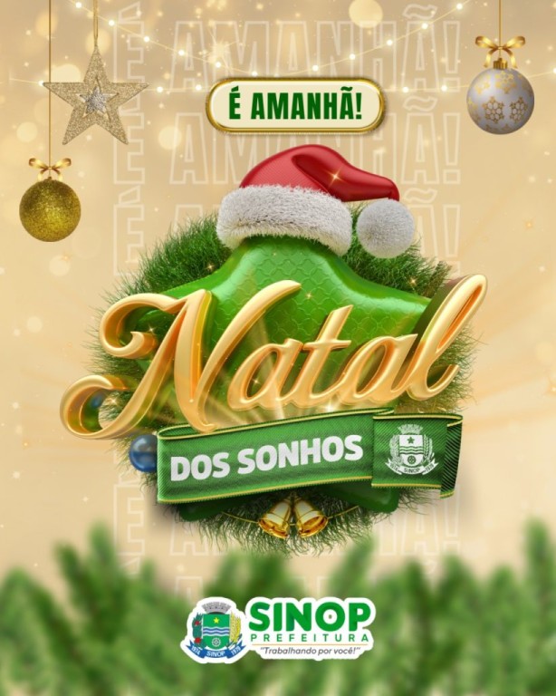Abertura do Natal dos Sonhos será amanhã com Parada de Natal, casa do Noel  e árvore gigante